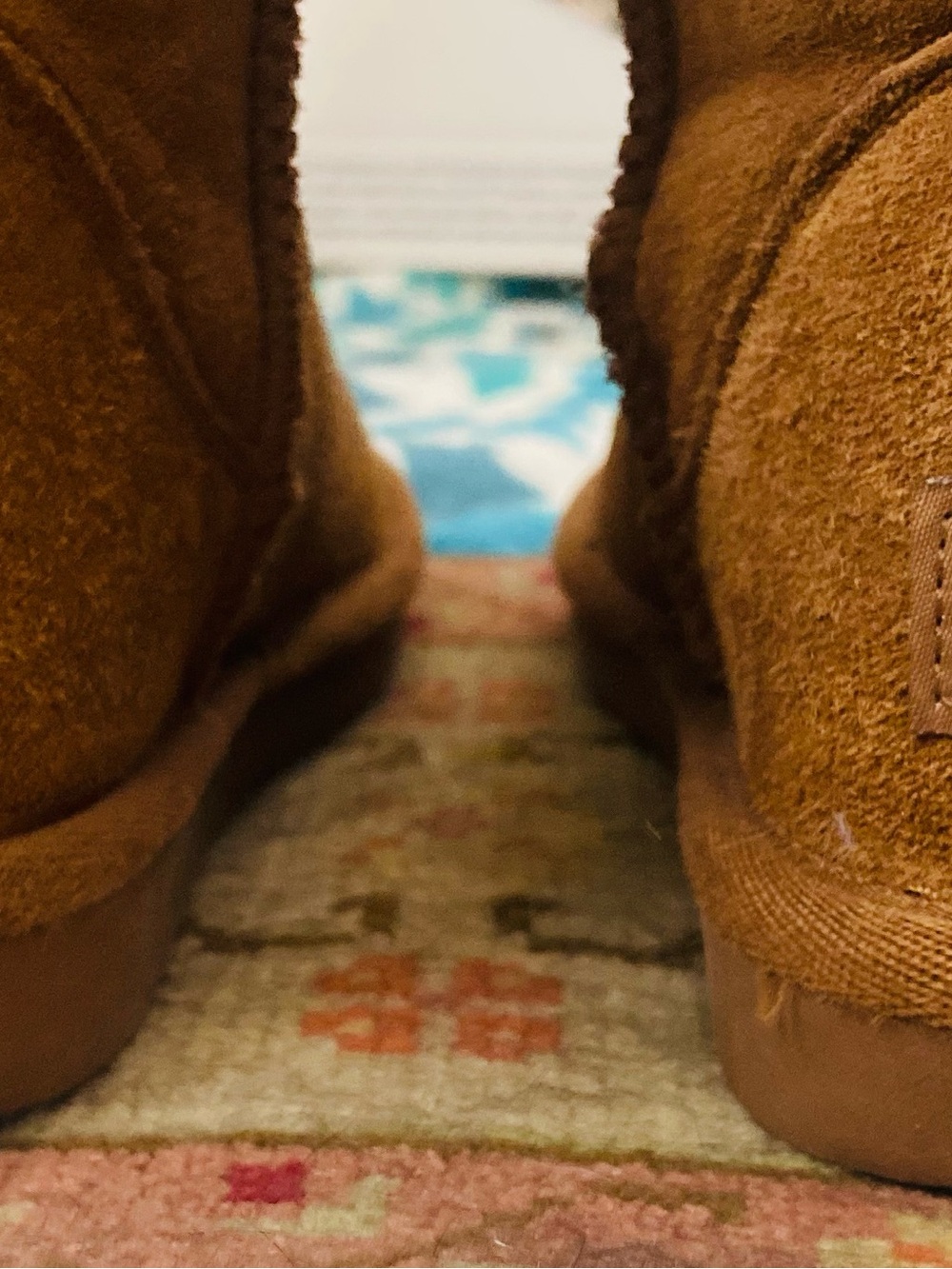 Minnetonka Chestnut Brown Suede Ankle Booties *LIKE NEW*